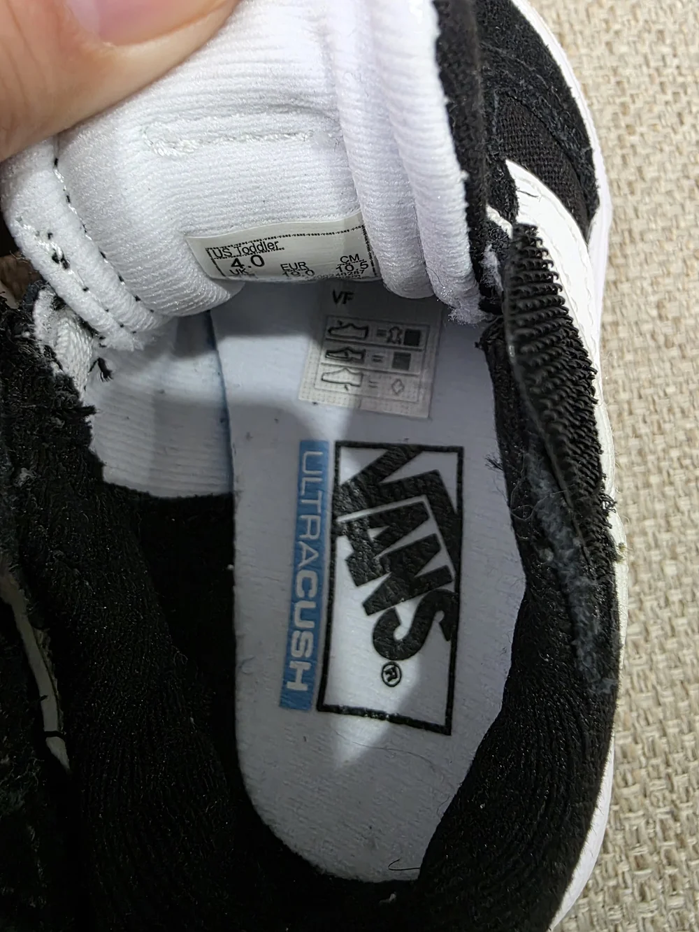 Vans Kids Black & White Skate Sneakers